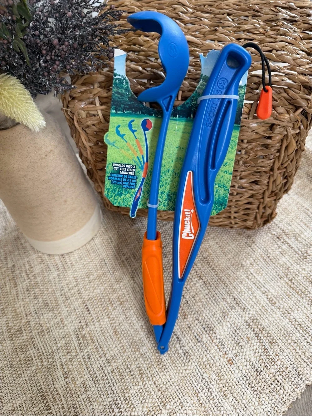 New Chuckit! Dog Toy Ball Launcher - Blue & Orange